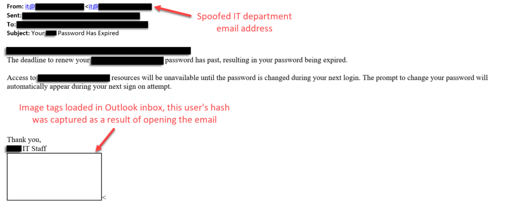 example of spoofed email