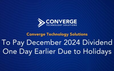 Converge To Pay December 2024 Dividend One Day Earlier Due to Holidays